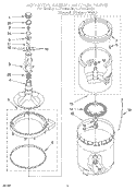 AGITATOR, BASKET AND TUB Diagram and Parts List for LLT7144AN0  Whirlpool Washer