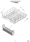LOWER RACK Diagram and Parts List for KUDB23HY2  KitchenAid Dishwasher