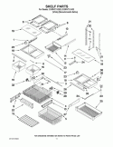 SHELF PARTS Diagram and Parts List for GX5FHTXVQ03  Whirlpool Refrigerator
