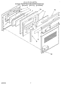 DOOR Diagram and Parts List for KEBS107YAL0  KitchenAid Wall Oven