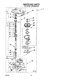 GEARCASE Diagram and Parts List for LA9680XWF1  Whirlpool Washer