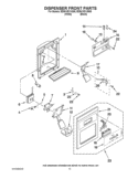 DISPENSER FRONT PARTS Diagram and Parts List for ED5KVEXVB06  Whirlpool Refrigerator