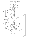 FREEZER DOOR Diagram and Parts List for SS25AEXHW01  Whirlpool Refrigerator