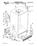 CABINET Diagram and Parts List for 4YED25PWAW00  Whirlpool Refrigerator