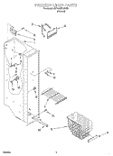 FREEZER LINER Diagram and Parts List for 4YED22PQFN02  Whirlpool Refrigerator