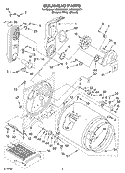 BULKHEAD Diagram and Parts List for LGQ9558KQ1  Whirlpool Dryer