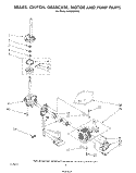 BRAKE, CLUTCH, GEARCASE, MOTOR AND PUMP Diagram and Parts List for LA5580XSW2  Whirlpool Washer