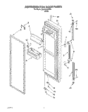 REFRIGERATOR DOOR Diagram and Parts List for 3XARG499WP00  Whirlpool Refrigerator