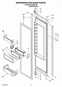 REFRIGERATOR DOOR PARTS Diagram and Parts List for KSSS42FTX03  KitchenAid Refrigerator