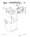 TOP AND CABINET, LIT/OPTIONAL Diagram and Parts List for LSR7233BQ0  Whirlpool Washer