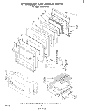 OVEN DOOR AND BROILER Diagram and Parts List for SE950PEKW0  Whirlpool Range