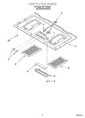 VENTILATION Diagram and Parts List for GH7155XHS1  Whirlpool Microwave