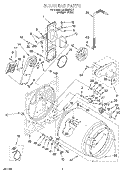 SECTION Diagram and Parts List for LEL8858EQ1  Whirlpool Dryer