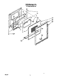 DOOR Diagram and Parts List for RB100PXV2  Whirlpool Wall Oven