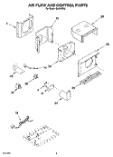 AIR FLOW AND CONTROL PARTS Diagram and Parts List for CA6WMS0  Crosley Air Conditioner