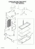 LOWER UNIT AND TUBE PARTS Diagram and Parts List for KSSO42QTX03  KitchenAid Refrigerator