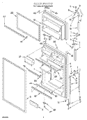 DOOR Diagram and Parts List for 3ET18NKXEW00  Whirlpool Refrigerator