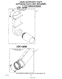 LCK 4500 , LCK 4600 Diagram and Parts List for LT5000XSW1  Whirlpool Washer Dryer Combo