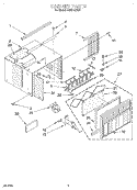 CABINET Diagram and Parts List for ACM122XG1  Whirlpool Air Conditioner