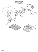 OVEN PARTS Diagram and Parts List for GLSP85900  Whirlpool Range
