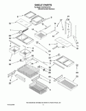 SHELF PARTS Diagram and Parts List for GX2FHDXVY04  Whirlpool Refrigerator