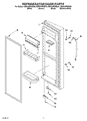 REFRIGERATOR DOOR PARTS Diagram and Parts List for KSRA22FKWH01  KitchenAid Refrigerator