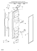 FREEZER DOOR Diagram and Parts List for KSRV25FHBL00  KitchenAid Refrigerator
