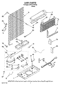 UNIT PARTS Diagram and Parts List for MTB1551VEW00  Whirlpool Refrigerator