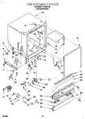 TUB ASSEMBLY Diagram and Parts List for DU9400XY2  Whirlpool Dishwasher
