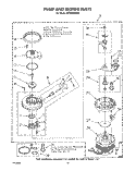 PUMP AND MOTOR Diagram and Parts List for DP8700XTN3  Whirlpool Dishwasher