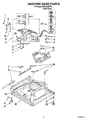 MACHINE BASE PARTS Diagram and Parts List for GSW9800PW0  Whirlpool Washer