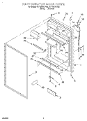 REFRIGERATOR DOOR Diagram and Parts List for 7ET18ZKXDN00  Whirlpool Refrigerator