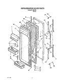 REFRIGERATOR DOOR Diagram and Parts List for 3XRA700  Whirlpool Refrigerator