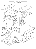 AIRFLOW AND CONTROL Diagram and Parts List for ACM254XH0  Whirlpool Air Conditioner