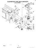 MAGNETRON AND AIR FLOW Diagram and Parts List for RJM71001  Whirlpool Microwave
