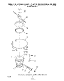 HEATER, PUMP AND LOWER SPRAY ARM Diagram and Parts List for DU8950XT0  Whirlpool Dishwasher