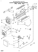 ICEMAKER Diagram and Parts List for ET22DQLDB00  Whirlpool Refrigerator