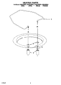 HEATER PARTS Diagram and Parts List for KUDI02IRWH2  KitchenAid Dishwasher