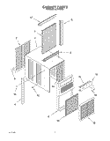 CABINET Diagram and Parts List for ACS102XJ0  Whirlpool Air Conditioner