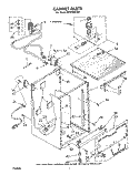 CABINET Diagram and Parts List for DP8700XTN3  Whirlpool Dishwasher