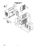 CABINET Diagram and Parts List for RE81A  Whirlpool Air Conditioner