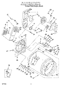 SECTION Diagram and Parts List for LER8857EQ2  Whirlpool Dryer