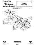 CONSOLE Diagram and Parts List for SHF7884P0  Whirlpool Dishwasher