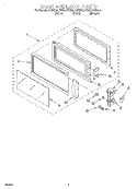 DOOR AND LATCH Diagram and Parts List for KCMG125ERC0  KitchenAid Microwave