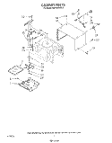 CABINET Diagram and Parts List for MW1000XW0  Whirlpool Microwave