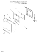 LOWER OVEN DOOR Diagram and Parts List for RBD275PDB6  Whirlpool Wall Oven