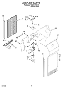 AIR FLOW PARTS Diagram and Parts List for 7GS6SHEXMS02  Whirlpool Refrigerator