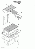 SHELF PARTS, OPTIONAL PARTS Diagram and Parts List for ET8WTEXVQ01  Whirlpool Refrigerator