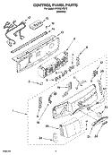 CONTROL PANEL PARTS Diagram and Parts List for KHWS01PMT3  KitchenAid Washer
