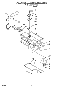 PLATE CHAMBER ASSEMBLY Diagram and Parts List for GH9115XEB2  Whirlpool Microwave
